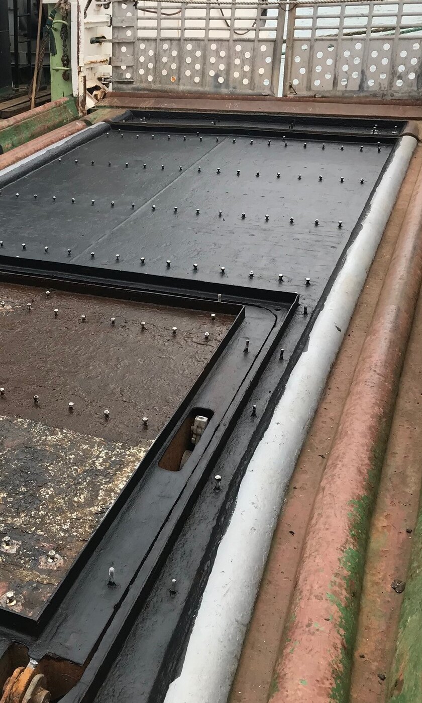 Deck structure coated before timber installation